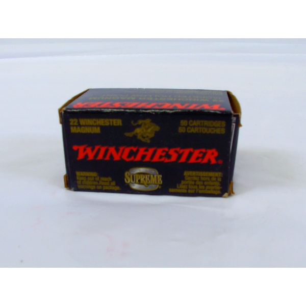 50 Rounds Winchester Supreme 22 Magnum Ammunition 