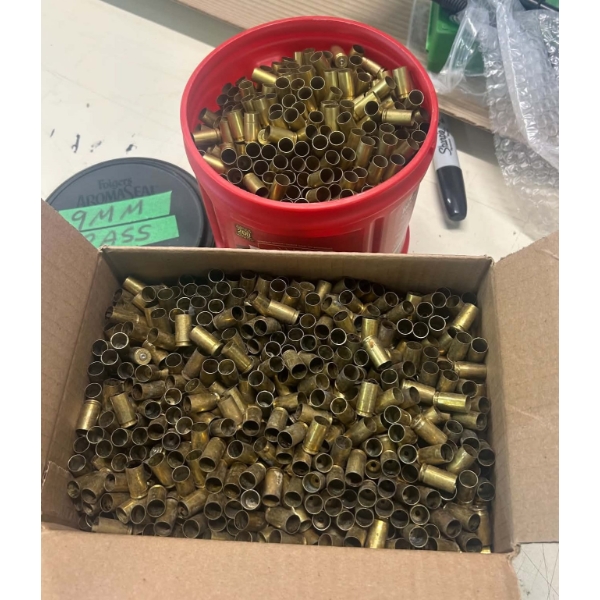 2 Containers 9MM Luger Brass