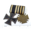 Image 1 : WWI German Iron Cross 2 Piece Mounted Medal Group