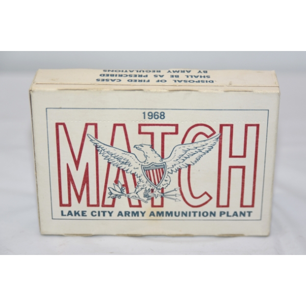 20 Rounds Lake City Army Plant .30 Match Ammunition