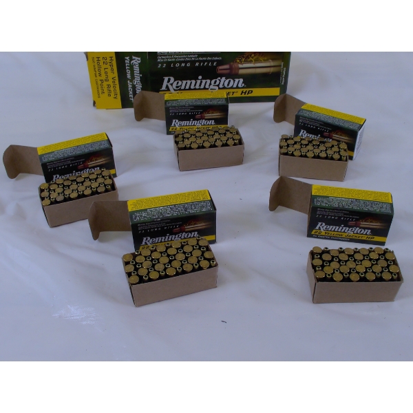 250 Rounds Remington Yellow Jacket .22LR HP Ammunition 