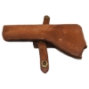 Image 6 : Competitive Edge Dynamics Brass Pouch & Brown Leather Gun Holster - Leather Cobra Gun Sling         