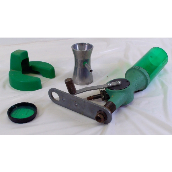 Box Lot -RCBS- Uniflow Powder Measure -With Green Plastic Casting Component -Powder Trickler  
