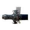 Image 2 : Fantasy Skull Sword with Bat-Wing Crossguard & Dragon-Engraved Black Scabbard