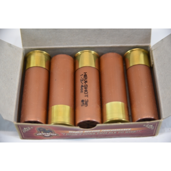 5 Rounds Hevi- Shot 12 Gauge 3" #5 Shot Ammunition