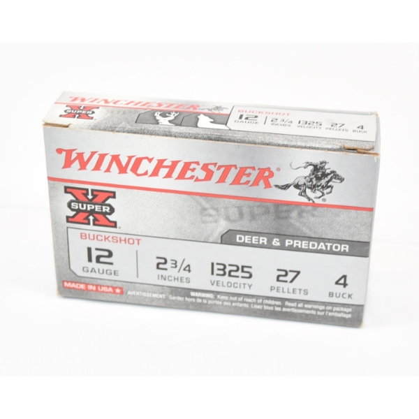 5 Rounds Winchester® Super-X 12-Gauge 2-3/4 00 Buckshot Shotshells