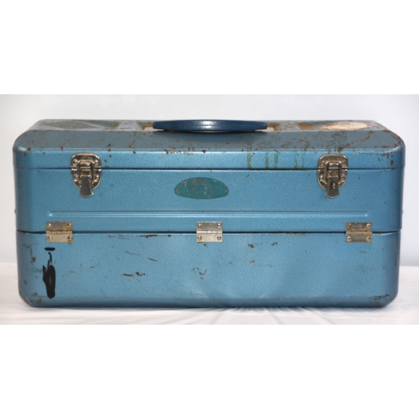 Old Pal Blue Tackle Box With Accessories 