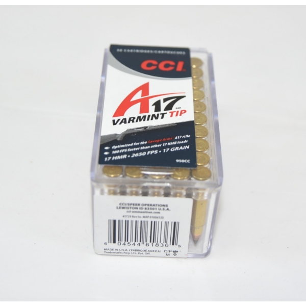 50 Rounds CCI A17Varmint Tip 17 HMR 17gr. Ammunition
