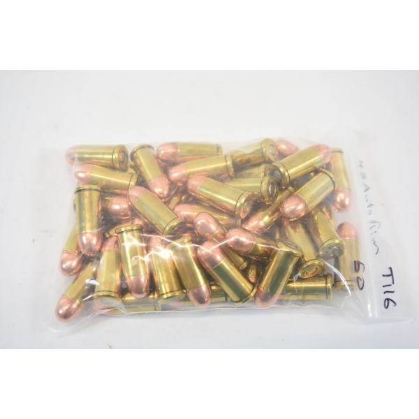 50 Rounds 45 Auto Rim 230gr M.C. Reloaded Ammunition