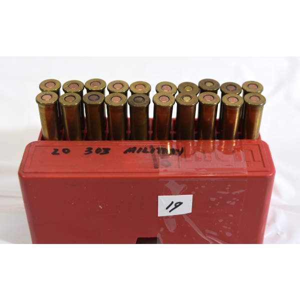 20 Rounds .303 British Military Ammo Mk VII Surplus in MTM Case