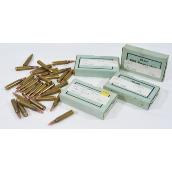 110 Rounds Reloaded .223 Caliber Ammunition