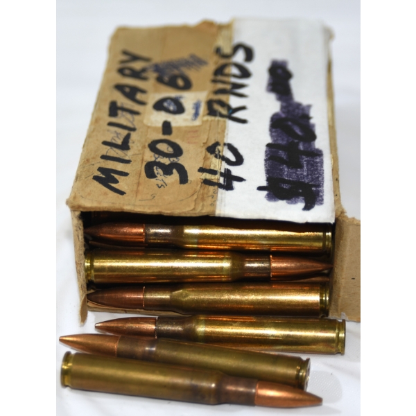 Approximately 40 Rounds Military 30-06 Ammunition 