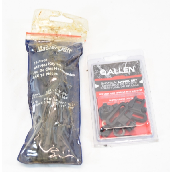 Box Lot Hex Key Set & Shotgun Swivel Set