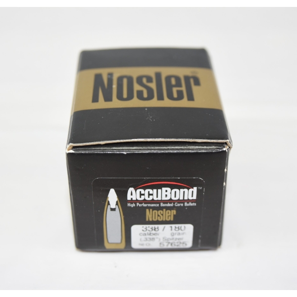 50 Pieces Nosler Accubond 338/180gr. Spitzer Bullets