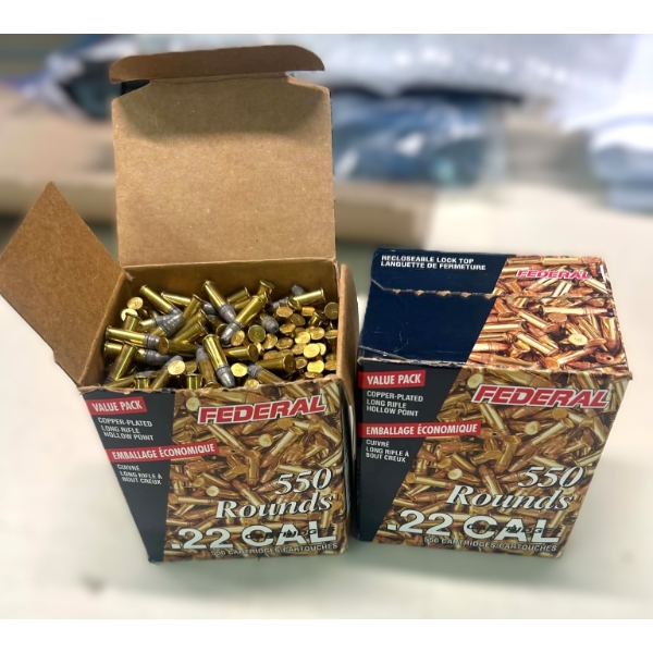 Approx. 1100 Rounds Federal .22LR HP Ammunition