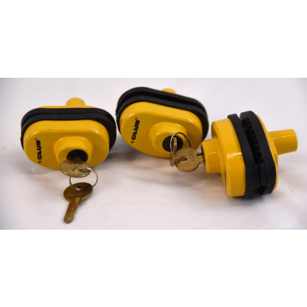 3 Yellow Gun Trigger Locks With Keys 