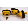 Image 1 : 3 Yellow Gun Trigger Locks With Keys 