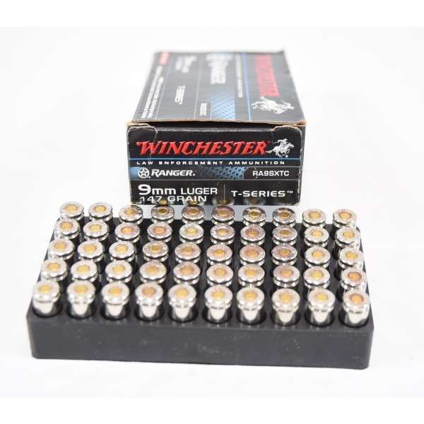 50 Rounds Winchester Ranger™  9mm  147 Grain T-Series Ammunition