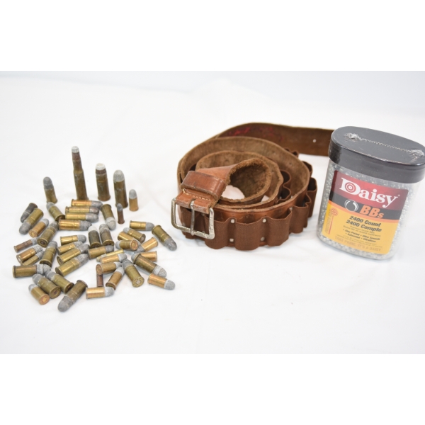 Box Lot Ammo, BBs, Belt