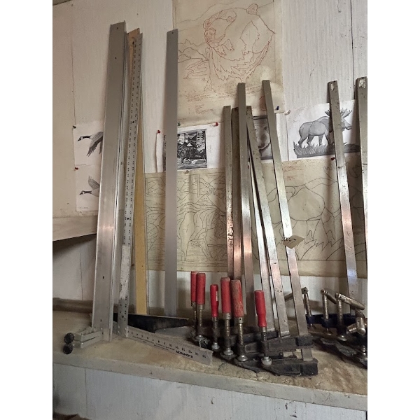 Lot of Approx. 14 Long Bar Clamps