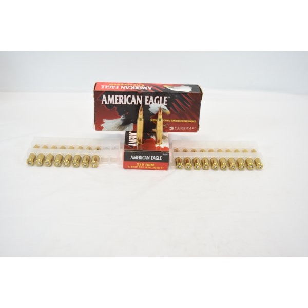 40 Rounds American Eagle 223 Rem Ammunition