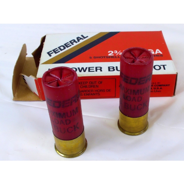 10 Rounds Federal 12 Gauge - 0 Buckshot - 2  3/4 Ammunition 