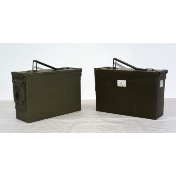 2 Canadian Issue Metal Waterproof Ammunition Boxes