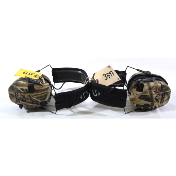 2 Separate Pairs Of Walker Razor Ear Protection  Camo Pattern 