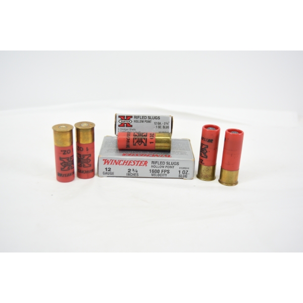 10 Rounds Winchester 12 Gauge 2 3/4" Rifled Slugs Hollow Point