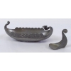 Image 1 : Pewter Viking Dragon Boat Open Salt Holder