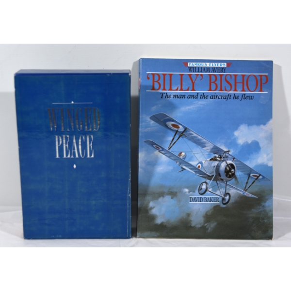 2 Volume Set Winged Warfare and Winged Peace and Billy Bishop Books