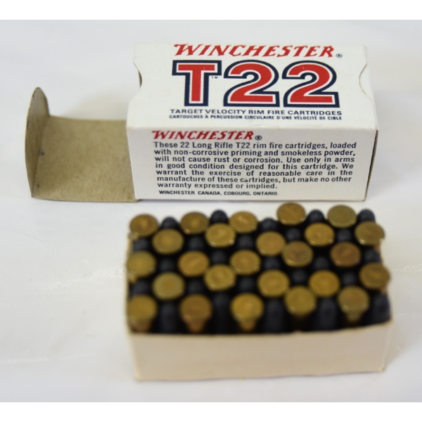 50 Rounds Winchester T22 Target Velocity Rim Fire Ammunition 