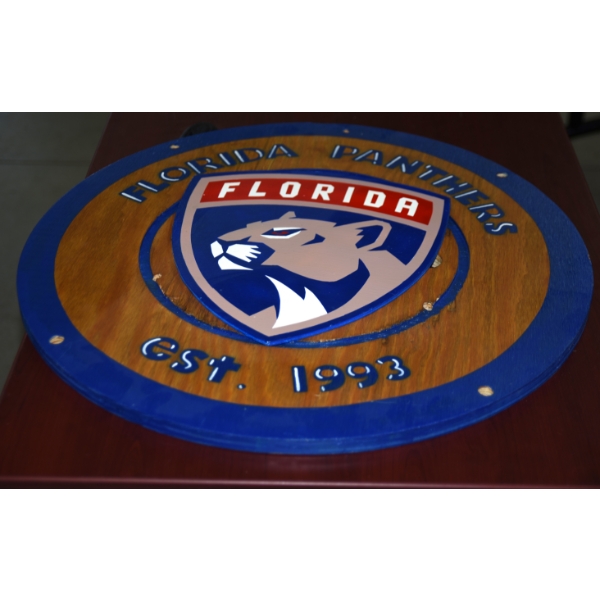 Florida Panthers Painted Wooden Sign 