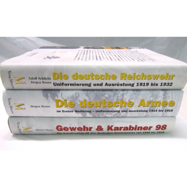 Box Lot 3 Military Hard Cover Books (Written in German)
