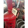 Image 3 : Vintage Red Oil Bath Tractor Air Cleaner with Intake Stack, Pre-Cleaner Cap & Hose Pipe