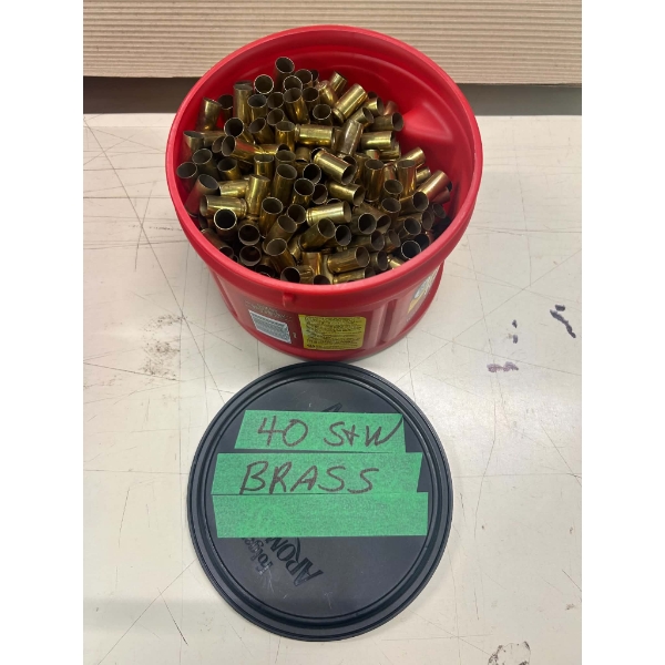 Coffee Can Full Of 40 S&W Brass