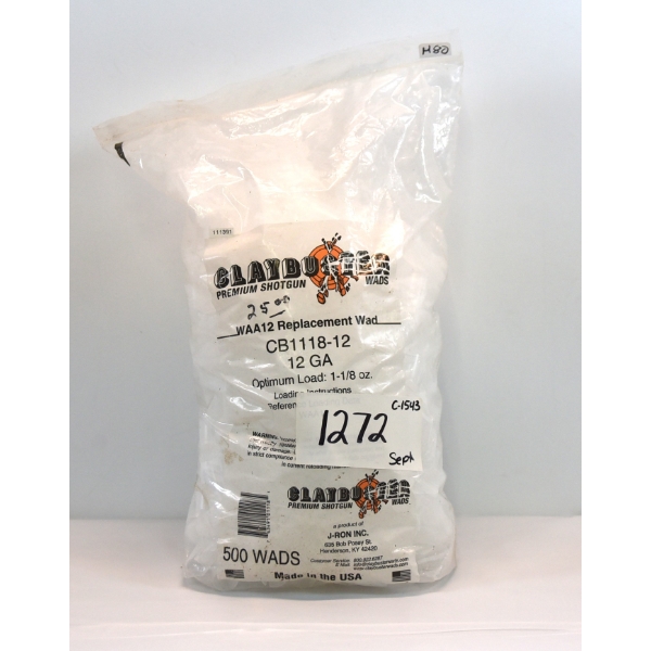 500 Claybuster 12ga AA 1 1/8oz Plastic Wads