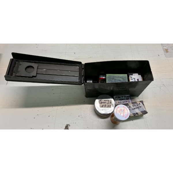 7kg Metal Ammunition Can with Assorted Brand 9mm Reloading Bullets 