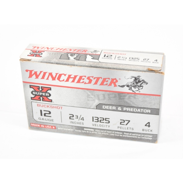 5 Rounds Winchester® Super-X 12-Gauge 2-3/4 00 Buckshot Ammunition