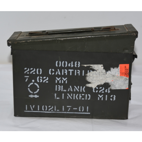 Military Metal Ammunition Box Olive Green 