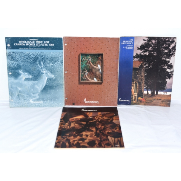 Browning 1984, 1986, 1987 Catalogues and 1986 Canada Price List 