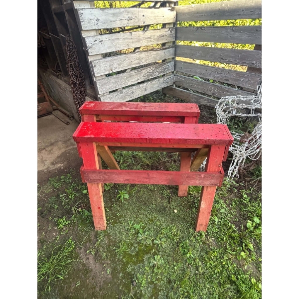 Pair of Heavy-Duty Wooden Sawhorses