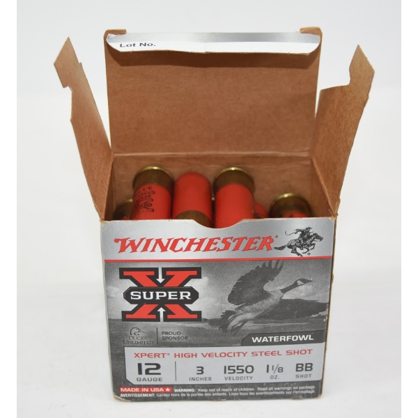 23 Rounds Winchester Super X 12 Gauge 3  BB Shot Ammunition