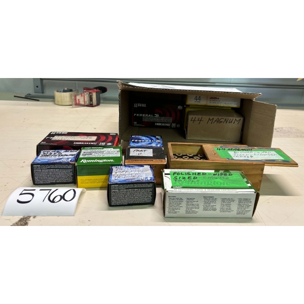 4kg Box of Assorted Brand 44 Magnum Shot & Unprimed Brass