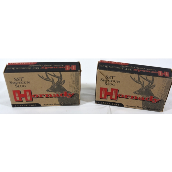 10 Rounds Hornady 12 Gauge 2 3/4" 300 Grain SST Slug Ammunition 