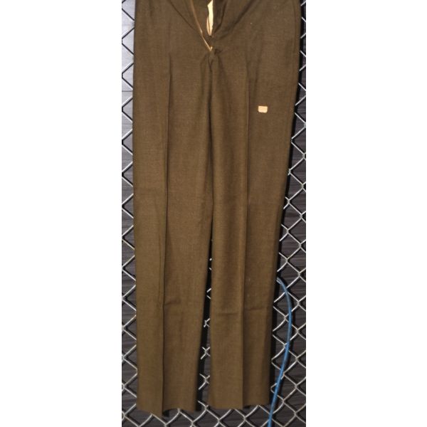 Vintage Military Surplus Olive Wool Vest & Command  Military Uniform Pants 