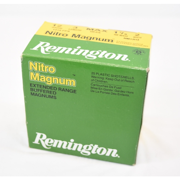 25 Rounds Remington Nitro Magnum 12 Gauge 3" #2 Shot Ammunition