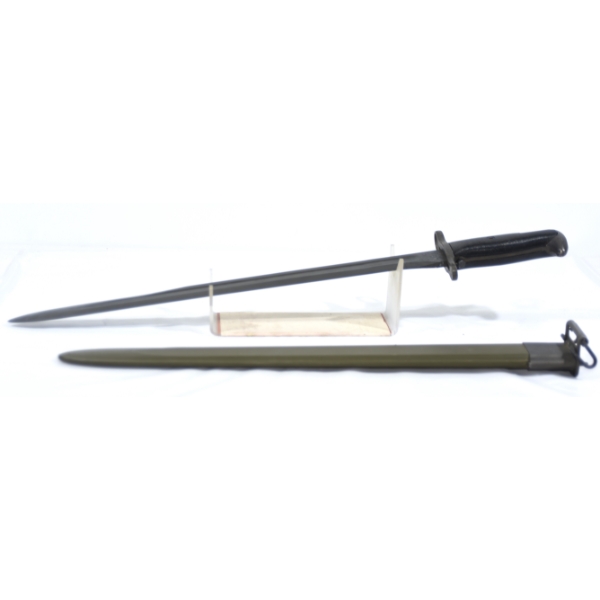 Long Bladed Military Bayonet With Dark Parkerized Finish 