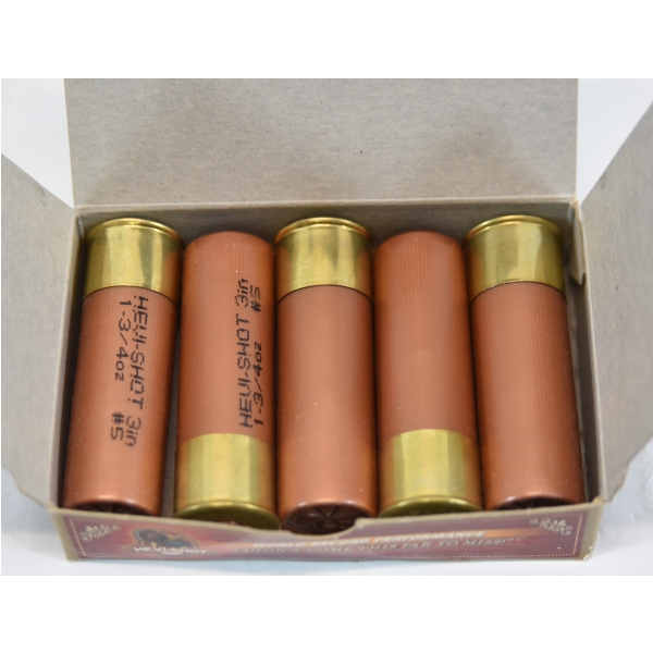 5 Rounds Hevi- Shot 12 Gauge 3" #5 Shot Ammunition