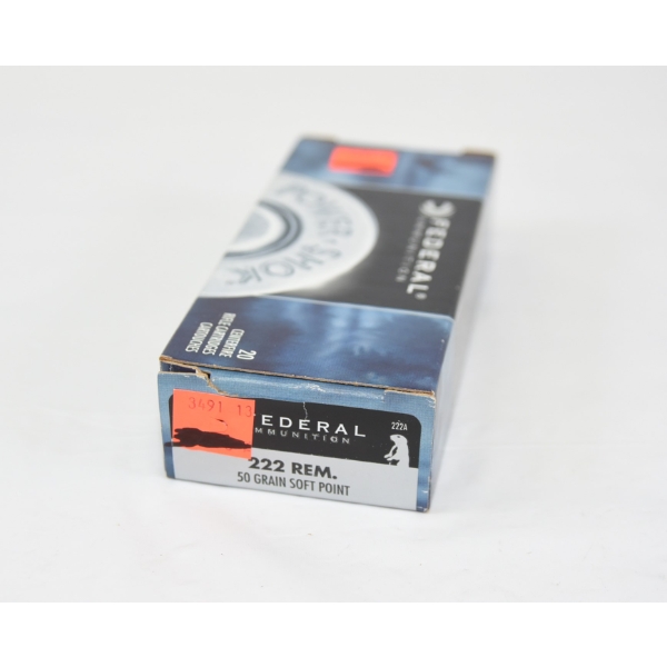 20 Rounds Federal Power Shok .222 Rem Caliber 50 Grain SP Ammunition